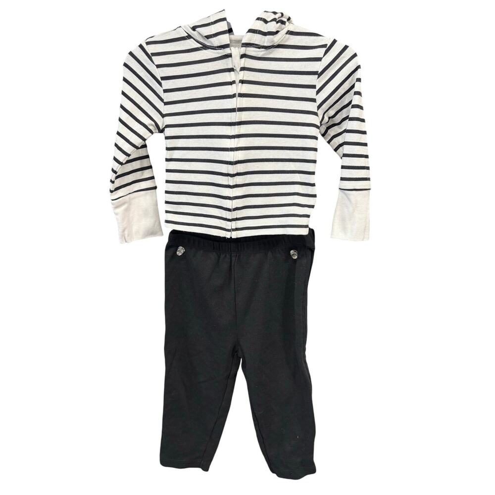 NWOT Black and White Outfit - Hanes - 6-12mo